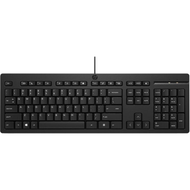 HP Tipkovnica 125 USB Wired Keyboard, crna