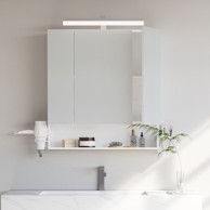 SONGMICS Kupaonski ormarić s 3 vrata 165 x 70 x 75 cm, bijeli