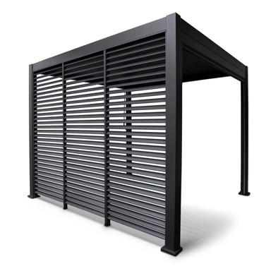 HOMESTAR Lamelni zid MIRADOR-111 123,5 cm, tamno sivi