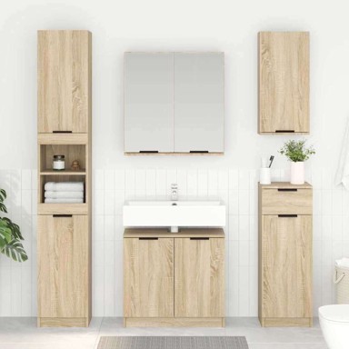Kupaonski ormar s pohranom, 64,5 x 33,5 x 59 cm, sonoma hrast