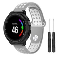 BSTRAP Remen Silicone Sport za Garmin Forerunner 235, sivi/white