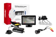 AMIO Parking senzori, 4 kom, srebrni, 22 mm, TFT01 4,3'' zaslon, buzzer, HD-301-IR kamera za rikverc