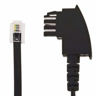 HELOS Priključni kabel TAE F–6P4C, 20 m, crni (US standard)