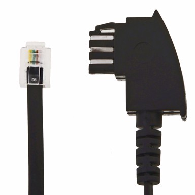 HELOS Priključni kabel TAE F–6P4C, 20 m, crni (US standard)