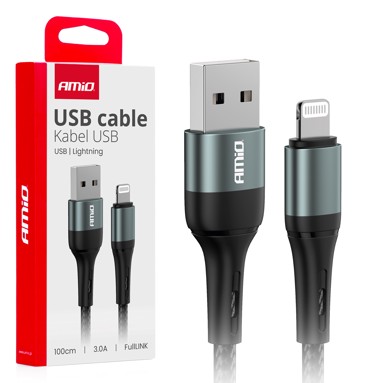 AMIO Kabel USB-A–Lightning FullLINK, 3A, 100 cm
