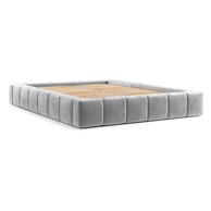 MAISON DE RÊVE Tapecirani bračni krevet Aruba L 180x200 cm s prostorom za pohranu s podnicom, svijetlo sivi