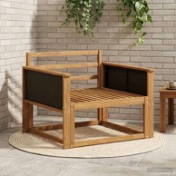 Srednja vrtna sofa, prirodna, crni ratan