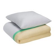 HÜBSCH Posteljina Block 140x220 cm od pamuka za krevet za jednu osobu/za produženi krevet Lavanda/bež