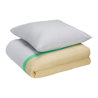 HÜBSCH Posteljina Block 140x220 cm od pamuka za krevet za jednu osobu/za produženi krevet Lavanda/bež