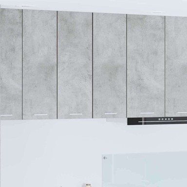 Viseći ormarić Riga, 2 kom, 30 x 31 x 80 cm, beton sivi i bijeli