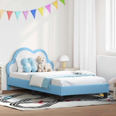 Okvir za krevet s uzglavljem 90x190 cm, PU, plavi