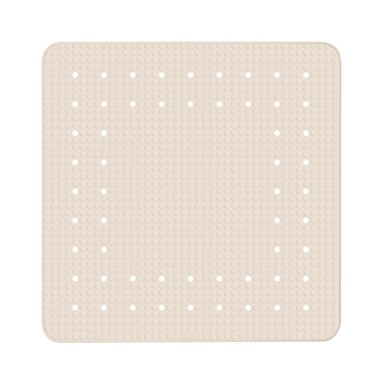 WENKO Bež protuklizni otirač za kupaonicu Mirasol, 54 x 54 cm
