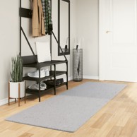 Tepih Huarte kratkih vlakana mekani i perivi sivi 80 x 250 cm