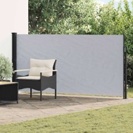 Retraktabilna bočna tenda, 120 x 600 cm, poliester, siva