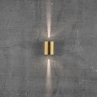 Zidna svjetiljka Canto 2, LED, IP44, mjedi