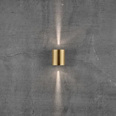 Zidna svjetiljka Canto 2, LED, IP44, mjedi