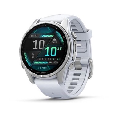 GARMIN Pametni sat Fenix 8, 43 mm, AMOLED, multisport, srebrni/bijeli remen