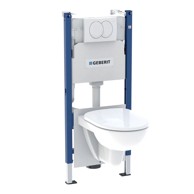 GEBERIT Podžbukni vodokotlić set WC + WC školjka selnova viseća DUOFIX DELTA 01 118.400.11.2