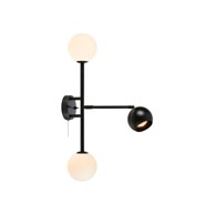 MARKSLÖJD Crna zidna svjetiljka Beside, visina 60 cm