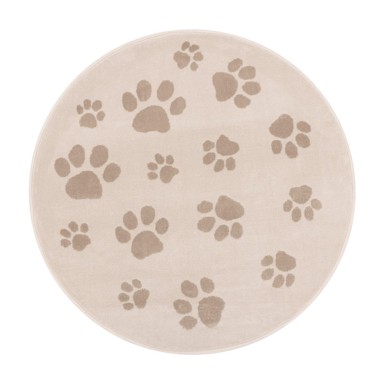 FD Bež dječji tepih ø133 cm Paws Light Beige