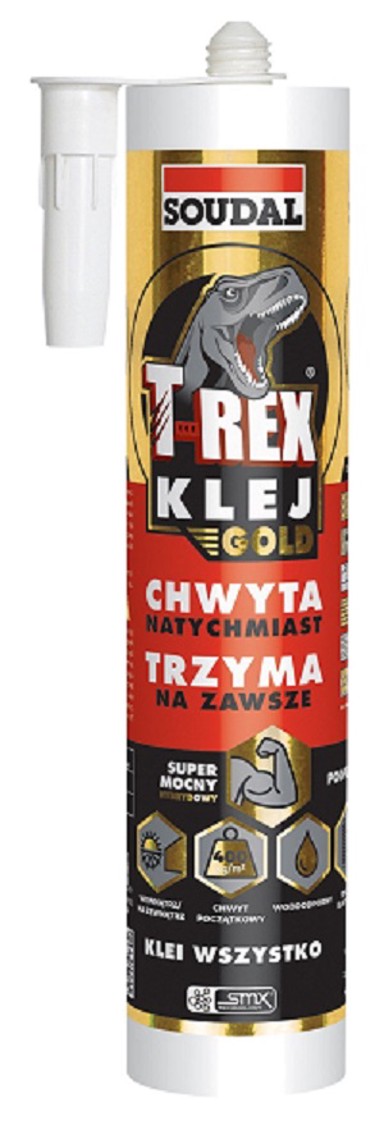 SOUDAL T-Rex hibridno montažno ljepilo 290 ml, zlatno