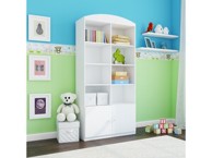 Drveni regal dvostruki zatvoreni, bijela