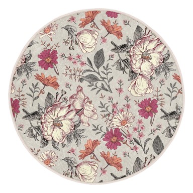 MILA HOME Periv/pogodan za robotski usisavač okrugli tepih ø 80 cm Comfort