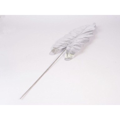 Rezano cvijeće, PVC list Alocasia, 54 cm, srebrni