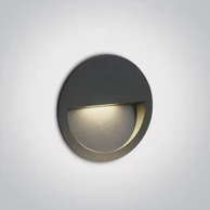 Ugradbena zidna svjetiljka, 3W, 3000 K, 300 lm, DM68068/AN/W, antracit