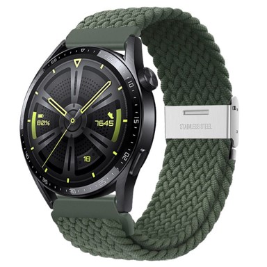 B-STRAP Elastic Nylon 2 remen za Huawei Watch GT/GT2 46mm, olive green
