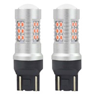 AMIO LED žarulje CANBUS T20 7443 WR21/5W 24SMD 3030 crvene 12V/24V