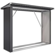 HOMESTAR Stalak za drva 213 x 66,5 x 150 cm, tamnosivi