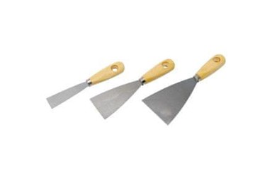 EURO TOOLS Čelična lopatica za boju s drvenom drškom, 60 mm, 132206Q