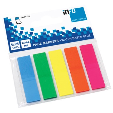 GLOBAL NOTES Zastavice 12x44 mm 5 boja 25 listića 2681-09