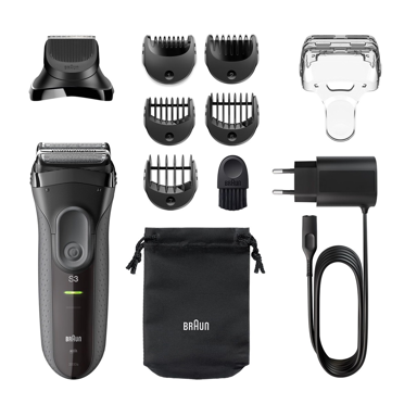 BRAUN Brijač Series 3 3000BT Shave&Style, sivi
