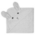 KINDSGUT Sivi pamučan dječji ručnik s kapuljačom, 76x76 cm Rabbit