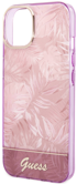 GUESS Maskica Jungle za iPhone 14 Plus, roza