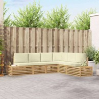 Set vanjskih sofa, 273 x 213,5 x 73 cm, poliester, bijela