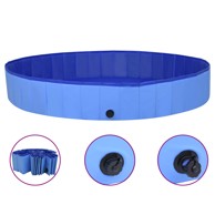 Sklopivi bazen za pse, plavi, 200 x 30 cm, PVC