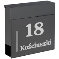 GOCKOWIAK Poštanski sandučić Jerez s natpisima, antracitni