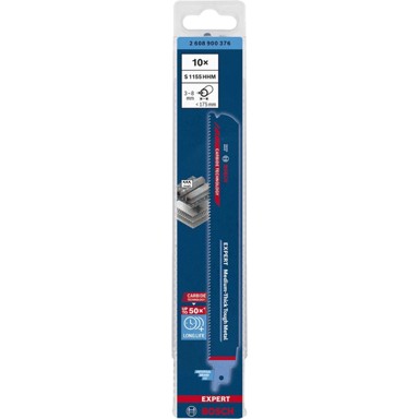 BOSCH List za sabljastu pilu Expert S 1155 HHM, za tvrdi metal, 10 komada