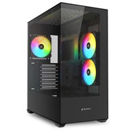 SHARKOON Kućište SK6 ARGB, Midi Tower, ATX, 3x ARGB ventilatora, crno