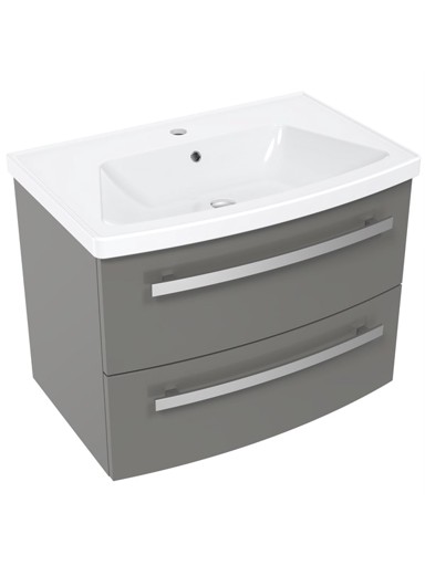 CONCEPTO Baza viseća aria 70 s umivaonikom 2 ladice siva