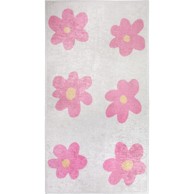 VITAUS Ružičasti/boje slonovače periv dječji tepih 80x150 cm Cute Flowers Pink 