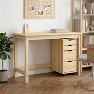 MOSS Set stola i pokretnog ormara 2 kom., smeđi