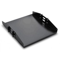 NAVIATEC Polica za mrežni ormar SH-DS2U / 443 mm, 2U, dvostrana, crna