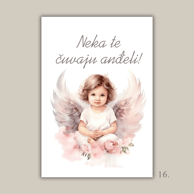 Magneti “Neka te čuvaju anđeli”, nježna uspomena za krštenje, rođenje i posebne trenutke