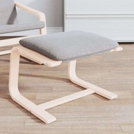 Tabure, 51 x 41 x 40 cm, od tkanine, svjetlosiva