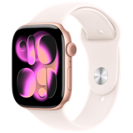 APPLE Watch Series 11 5G, 46mm, Rose Gold, roza silikonska narukvica, M/L