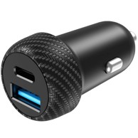 CELLY Auto punjač, 1x USB-C PD + 1x USB-A, 45 W